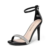 DREAM PAIRS Women's Open Toe High Heels Stiletto Heeled Sandals Sexy Dressy Shoes