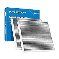 PHILTOP Cabin Air Filter, Pack of 2 Replacement for CF10134, CP134, BE-134, Accord, Civic, Odyssey, CR-V, Pilot, MDX, TSX, Ridgeline, RDX, Includes Activated Carbon
