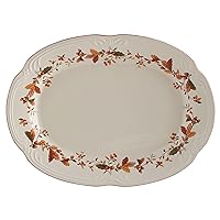 Pfaltzgraff Autumn Berry Oval Platter, 14-3/4-Inch x 11-Inch, White, 5189119