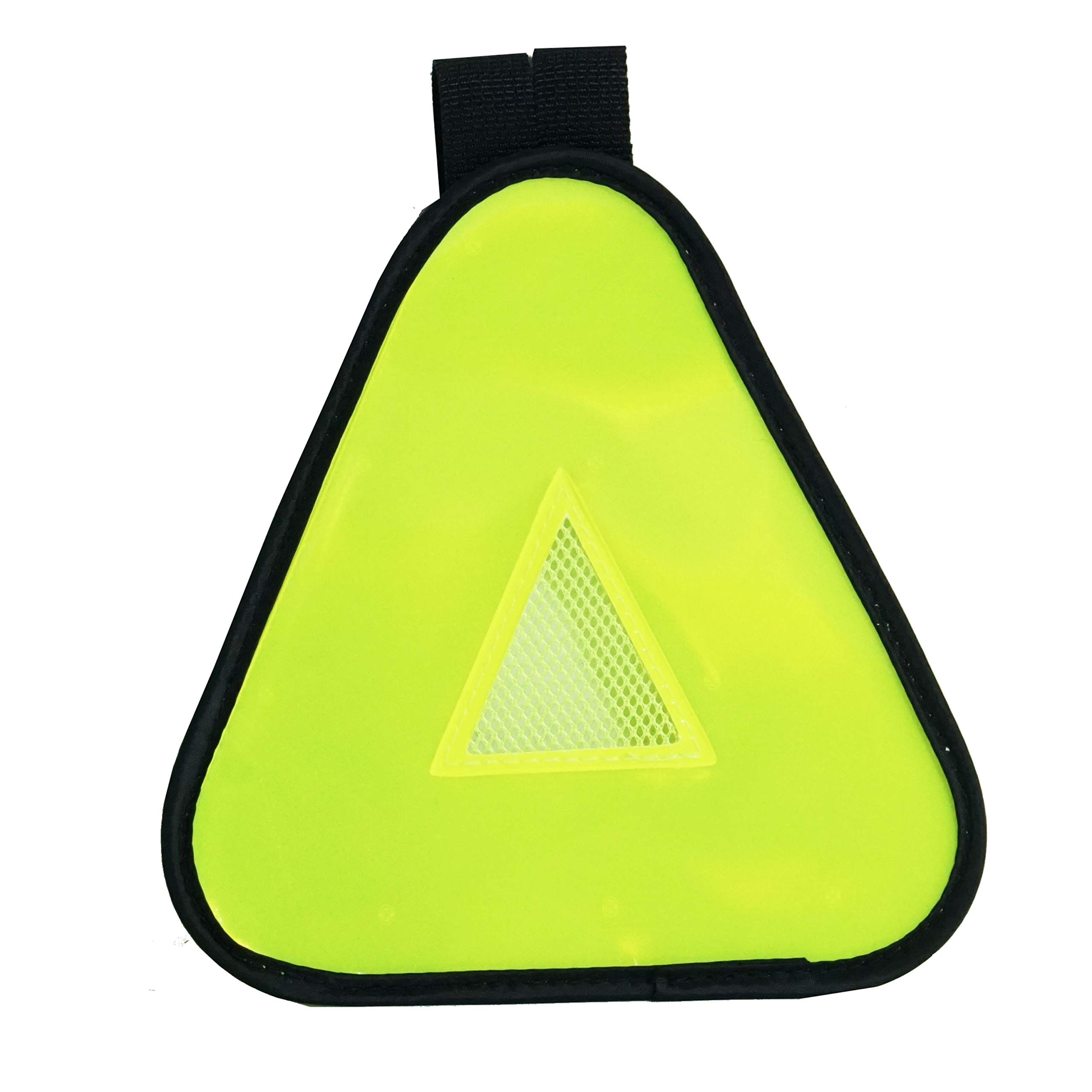 Vincita Reflective Yield Symbol with Velcro Strap - High Visibility for Safety at Night - Safety Reflector for Bike Rack, Backpack, Car Rack - Bicycle Reflective Accessories