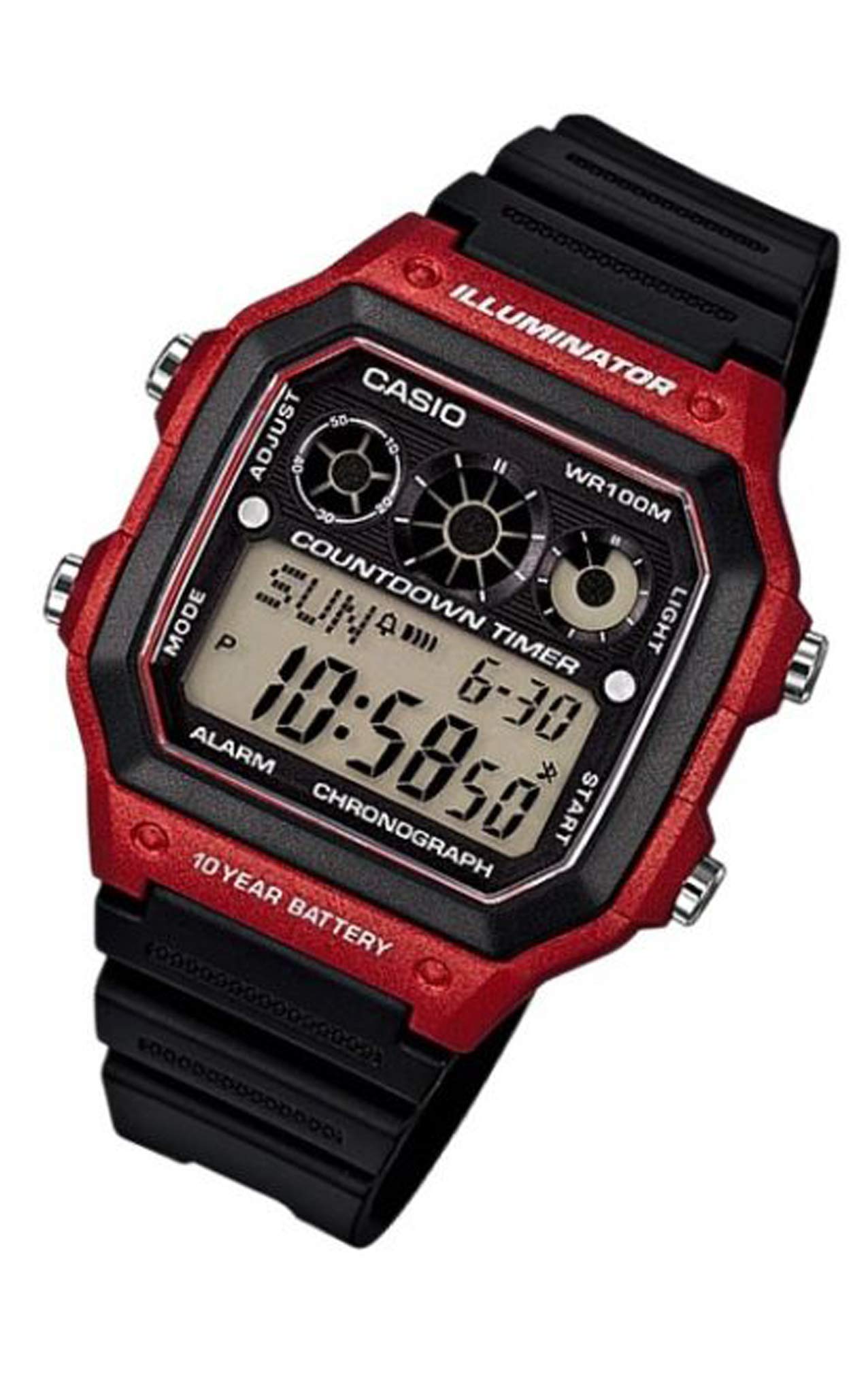 Casio Men's AE-1300WH-4AV Referee Timer Watch