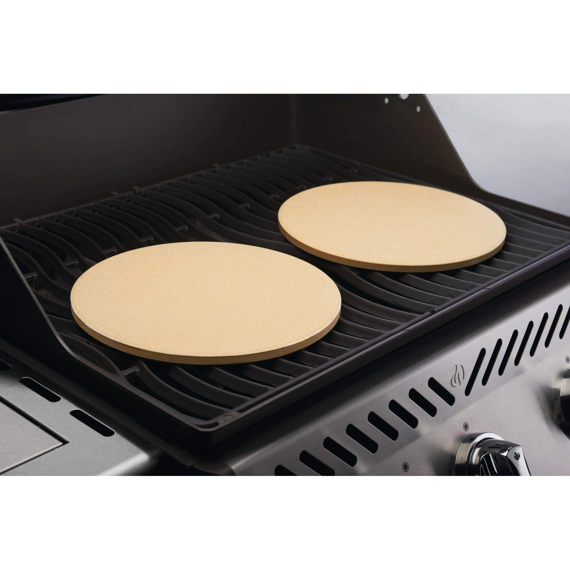 Napoleon Personal Sized Pizza Baking Stone Set - BBQ Grill Accessories, Two 10-inch Personal Pizza Baking Stones, Stone Oven Pizza, Pizzaria Results, Easy To Use, Use In BBQ Grill or Oven