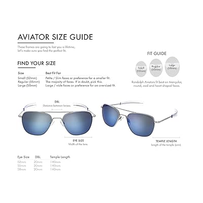 Mua Mens or Womens Aviator Sunglasses, Matte Chrome, Classic, Polarized and  Non-Polarized with UV Protection by Randolph USA trên  Mỹ chính hãng  2024