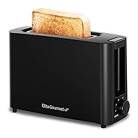 ECT118B Cool Touch Single Slice Toaster, 6 Toasting Levels & Wide Slot for Bagels, Waffles, Specialty Breads, Pastry, Snacks, Black