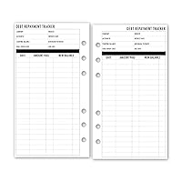 Pocket Food Journal Planner Insert Refill, 3.2 x 4.7 inches, Pre-Punched  for 6-Rings to Fit Filofax, LV PM, Kikki K, Moterm and Other Binders, 30