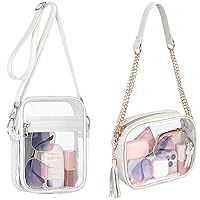 PACKISM White Clear Purse and Fashionalbe Clear Crossbody Bag, Bundle Sales