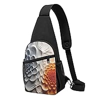 Sling Bag Crossbody for Women Fanny Pack Resin Art Chest Bag Daypack for Hiking Travel Waist Bag