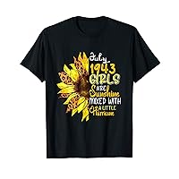 July 1943 Girls Are Sunshine Mixed With Hurricane Birthday T-Shirt