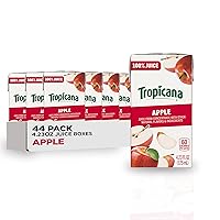 Tropicana 100% Juice Box, Apple Juice, 4.23oz (Pack of 44) - Real Fruit Juices, Vitamin C Rich, No Added Sugars, No Artificial Flavors