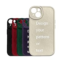 Phone Cases for iPhone 13/14, DIY Silicone Phone Case for iPhone, Personalized Gifts for Women, Imitation Lambskin Back Pattern Phone Case (Red, iPhone 15)