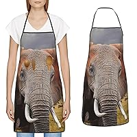 Waterproof Apron with Neck Strap Adjustable Bib for Kitchen Cartoon Clown Fish Chef Aprons for Women Men Cooking