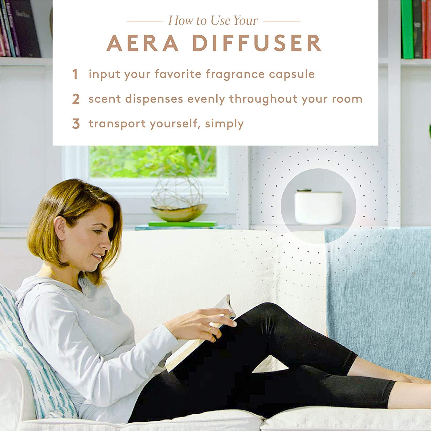 Aera Indigo Home Fragrance Scent Refill - Notes of Citrus, Cedarwood and Sandalwood - Works with The Aera Diffuser