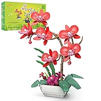JMBricklayer Flowers Building Block Set for Adults, Botanical Collection Orchid Bonsai Plant Bouquet Set, Office or Room Decor, Flower Toy Gifts for Girls Women Mom Wife Girlfriends(581 Pieces)