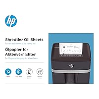 HP Shredder Oil Paper 12 Sheets Plant Based Shredder Care, Black