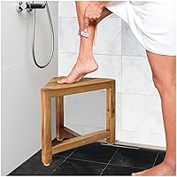 Waterproof Shower Foot Rest, Brown, 12 in