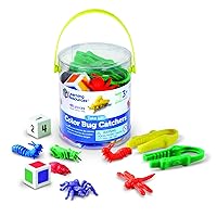 Learning Resources Take 10! Color Bug Catchers, Fine Motor Skills, for 2-4 Players, Ages 3+