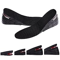 Height Increase Insoles for Men and Women, Shoe Lifts Men Inserts Make You Taller 4-Layer 3.54 inch Air Cushion Pain Relief Invisible Breathable Adjustable Heel Lift Height Booster