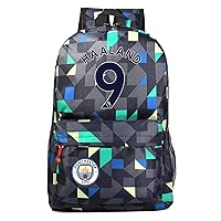 Football Fans Knapsack Soccer Stars Casual Daypacks Wear Resistant Canvas Student Book Bag for Teens