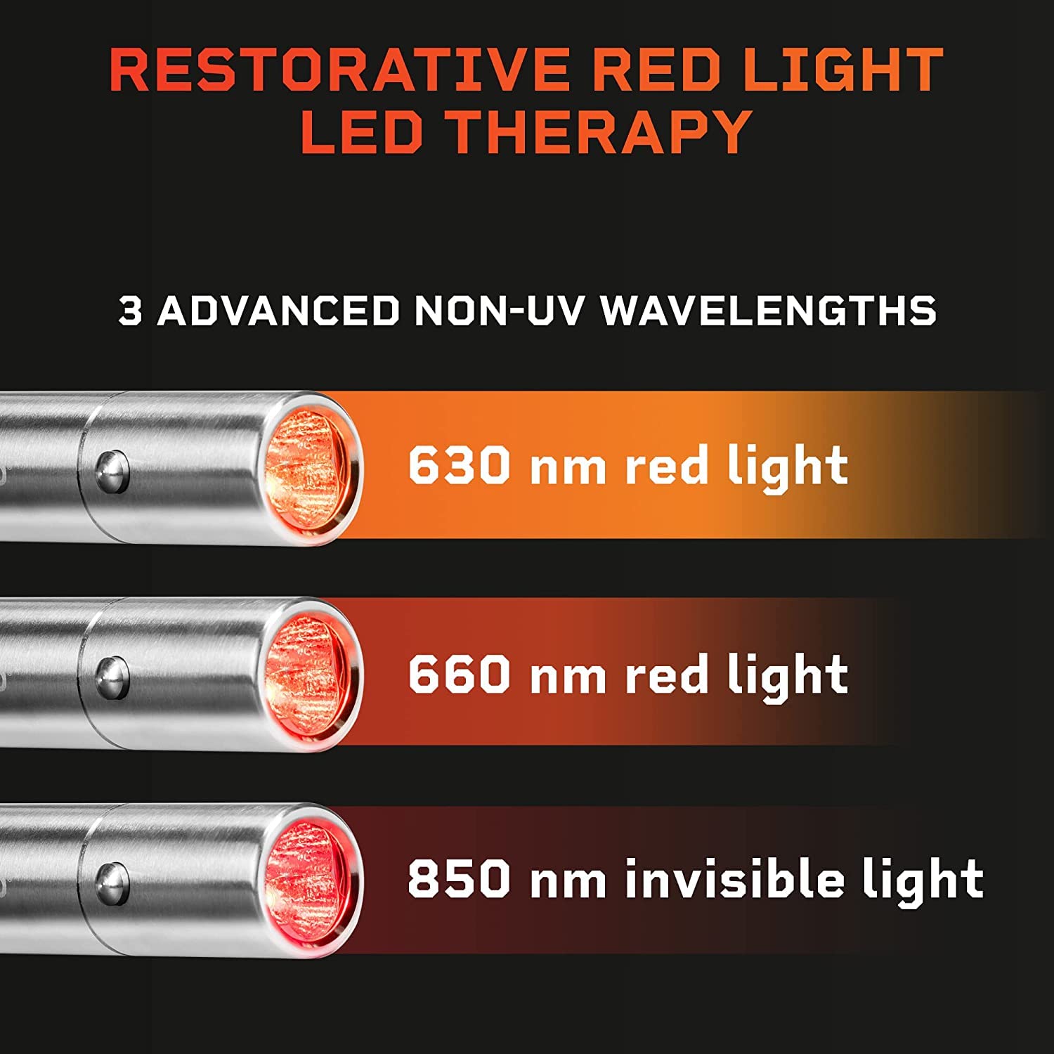 LifePro Infrared & Red Light Therapy for Joint and Muscle Pain. Red Light Therapy Device for Pain Relief. Near Infrared Light Therapy for Inflammation - Face & Body Use - 3 wavelengths (Black)