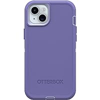 OtterBox iPhone 15 Plus and iPhone 14 Plus Defender Series Case - MOUNTAIN MAJESTY (Purple), Screenless, Rugged & Durable, with Port Protection, Includes Holster Clip Kickstand
