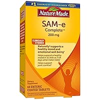 Nature Made SAM-e 200 mg Complete, Dietary Supplement for Mood Support, 60 Tablets, 30 Day Supply