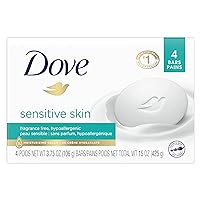 Beauty Bar More Moisturizing Than Bar Soap for Softer Skin, Fragrance Free, Hypoallergenic Sensitive Skin With Gentle Cleanser 3.75 oz, 4 Bars(Pack of 1)