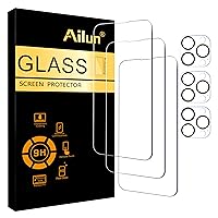 Ailun 3 Pack Screen Protector for iPhone 14 Pro[6.1 inch] + 3 Pack Camera Lens Protector,Sensor Protection,Dynamic Island Compatible,Case Friendly Tempered Glass Film,[9H Hardness] - HD