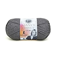 Lion Brand Yarn (1 Skein Vanna's Choice Yarn, 1 Pack, Charcoal Grey
