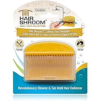 Reusable Shower & Bathtub Wall Hair Catcher Hair Grabber Snare for The Hidden Storage of Wet Hair to Prevent Clogged Drains, Gold