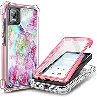 Designed for AT&T Vista 2023 Case (6812D / WTATTRW2) with [Built-in Screen Protector], Full-Body Protective Shockproof Rugged Bumper Cover, Impact Resist Phone Case (Fantasy)