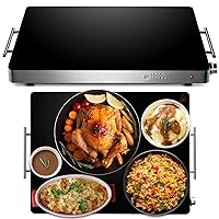Extra Large Food Warmer for Parties | Electric Server Warming Tray, Hot Plate, with Adjustable Temperature Control, for Buffets, Restaurants, House Parties, Party Events (21