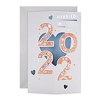 Hallmark Wedding Card for 2022-3D Cube Design, Multicolored, (25571245)