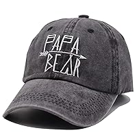 Cat Mom Hats, Mama & Papa Bear Baseball Cap Denim Cotton Adjustable Unisex Hat