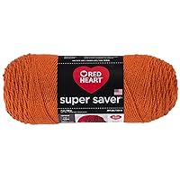 Super Saver Yarn by Red Heart - Solid Color Yarn for Knitting, Crochet, Weaving, Arts & Crafts - Carrot, Bulk 12 Pack