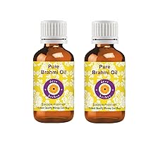 Deve Herbes Pure Brahmi Oil (Bacopa monnieri) (Pack of Two) 100ml X 2 (6.76 oz)