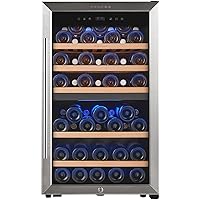 Wine Fridge,52-bottle Wine Cooler (Bordeaux 750ml) Wine Refrigerator,Freestanding Dual Zone,Compressor Wine Cellar Chiller(5-year Warranty)