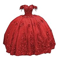 2024 V Neck 3D Floral Flowers Glitter Tulle Charro Quinceanera Prom Dresses with Cape Ball Gown