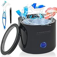 Ultrasonic Cleaner Retainer Cleaning Machine: 42kHz Ultra Sonic Dental Cleaning Pod for Denture Aligner Mouth Guard…