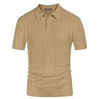 PJ PAUL JONES Mens Knitted Polo Shirt Short Sleeve Knit Texture Shirt Men Knitting Golf T Shirts