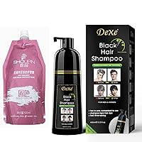 Bundle Sales Of Black Hair Dye Shampoo And Hair Color Treatment Mask
