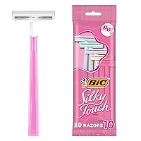 Silky Touch Women's Disposable Razors, With 2 Blades, Pretty Pastel Razor Handles, 10 Count (Pack of 1)
