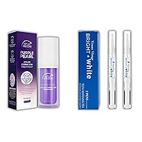 Bundle Teeth Whitening Pen (2 Pens) 20+ Uses - Teeth whitening Gel and Color Corrector Purple Toothpaste - Dazzling Purple Whitening Toothpaste for Stain Removal - 30 ml