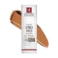 EltaMD UV Daily SPF 40 Deep Tint Face Sunscreen Moisturizer, Tinted Moisturizer for Face with SPF, Great for Dry, Combination, and Normal Skin, 1.7 oz Pump