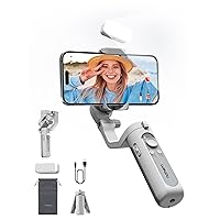 hohem iSteady XE Kit Gimbal Stabilizer for Smartphone, 3-Axis Phone Gimbal, Magnetic Fill Light, Portable and Foldable, Stabilizer for iPhone & Android, One-Key Inception, Gimbal for Video Recording