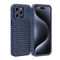 Leather Case for iPhone 15 Pro Max/15 Pro/15 Plus/15 Crocodile Pattern Case Cover with Screen Camera Raised Edge Protection Anti-Slip Case (Brown,15 Pro'')
