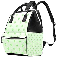 Baby Diaper Bag Maternity Nappy Backpack, Tote Travel Bag for Women Men Four Leaf Clover
