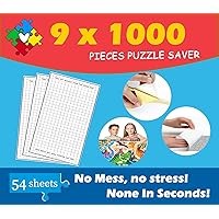 Preserve 9 x 1000 Piece Puzzle Glue Sheets Clear Saver Peel and Stick 54 Puzzle Saver Sheets Puzzle Frame Kit Puzzle Glue Clear No Stress and No Mess