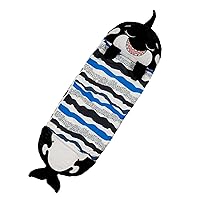 Pillow & Sleepy Sack- Comfy, Cozy, Compact, Super Soft, Warm, All Season, Sleeping Bag with Pillow- Large 66” x 30”, Ozzy The Shark