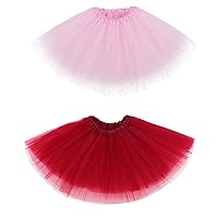 Simplicity Light Pink Sequin and Burgundy 3 Layered Women's Classic ElasticTulle c
