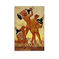 Art Poster Retro Italian Tonic Wine Makes Men Big And Strong Modern Canvas Art Canvas Painting Posters And Prints Wall Art Pictures for Living Room Bedroom Decor 08x12inch(20x30cm) Unframe-style-4